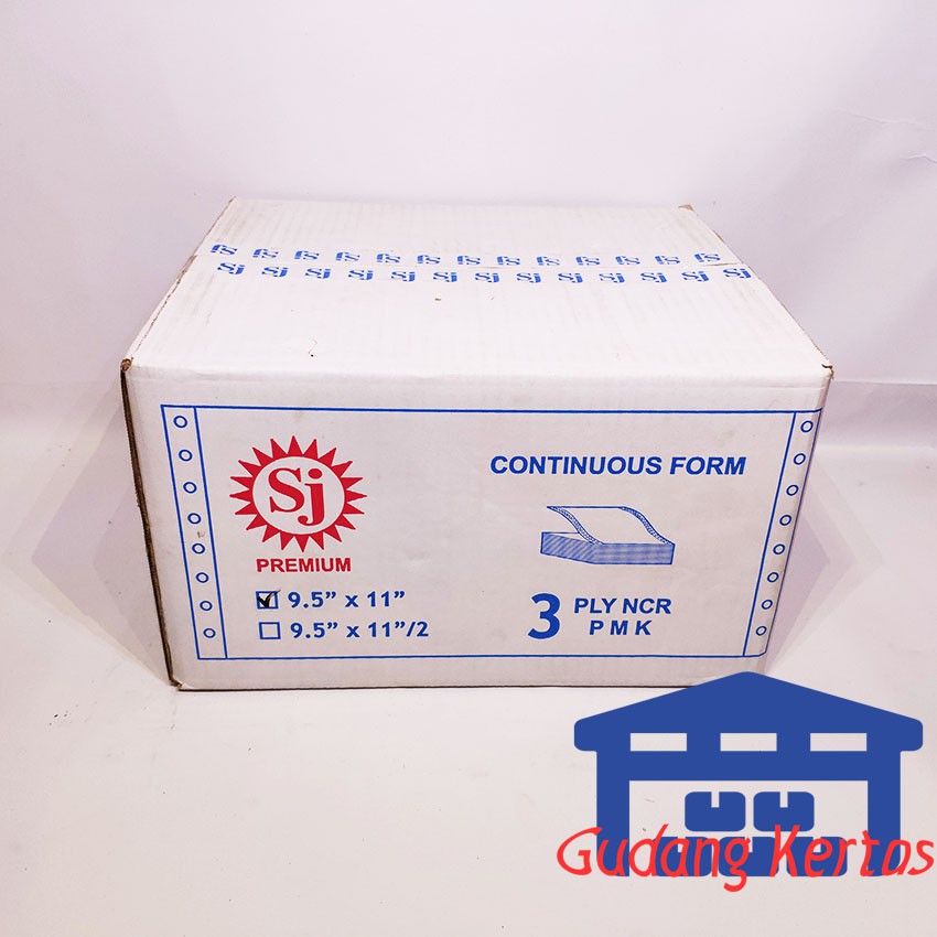 

SJ Premium Continuous Form 9.5" x 11" 3 Ply NCR