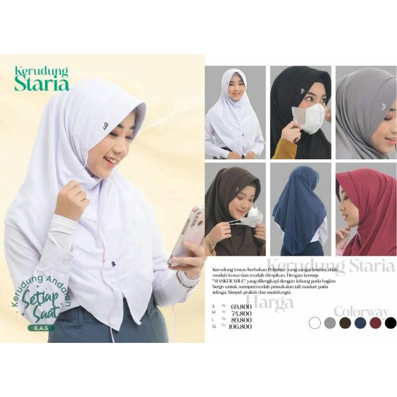 Kerudung Staria-Rabbani Instan Staria-Hijab Instan Rabbani-Kerudung Instan Rabbani-Kerudung Sekolah 