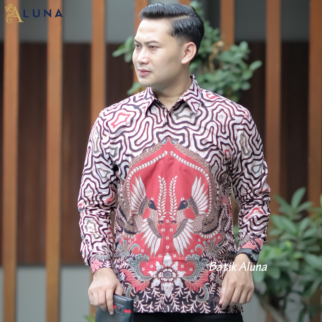 Baju Kemeja Batik Pria Cowok Lengan Panjang Regular Atasan Batik Premium Pria Cowo Prabuseno Kondangan Couple Pasangan Batik Pekalongan Anak Laki Laki Kekinian Original Modern Seragam Kantor Jumbo PCW 022