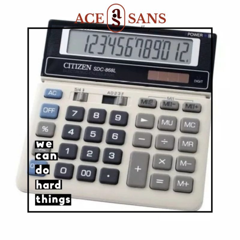

Kalkulator Citizen Type SDC 868 L I Calculator Citizen 12 Digit 868 L I Kalkulator I Alat Tulis