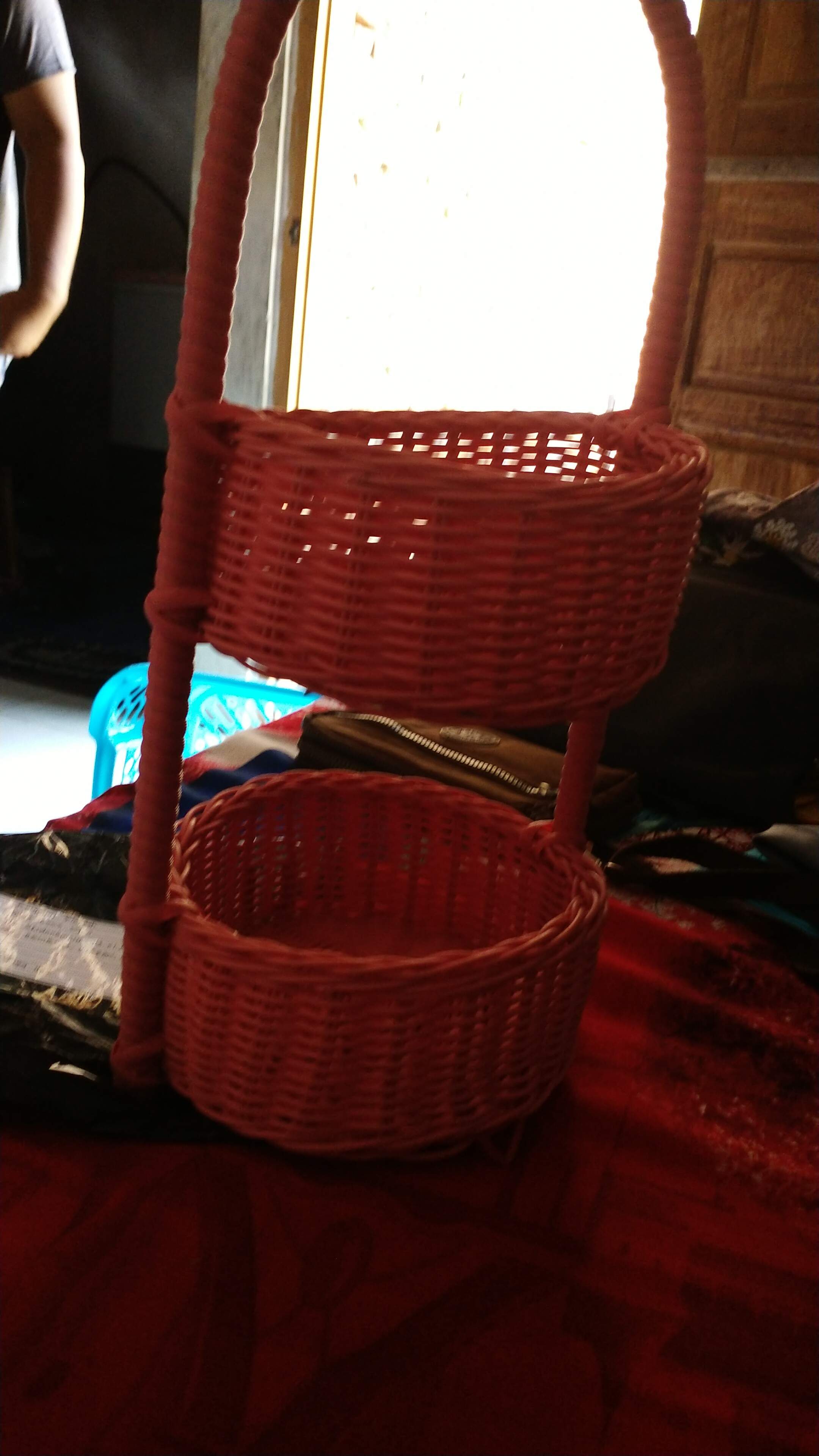 Keranjang Bumbu Rotan 2 Susun