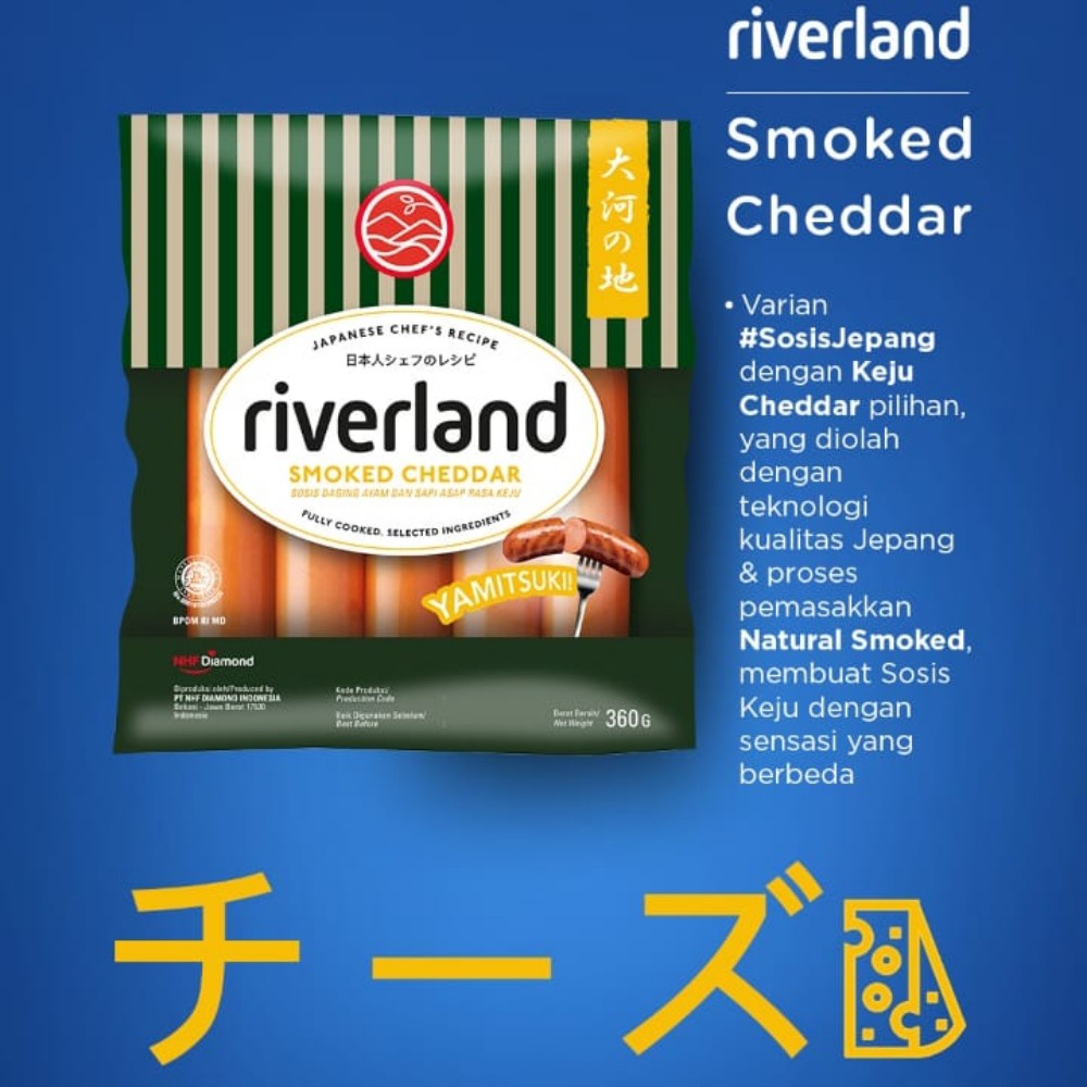 

Sosis Smoked Cheddar Riverland 360gr | smoked cheddar sausage