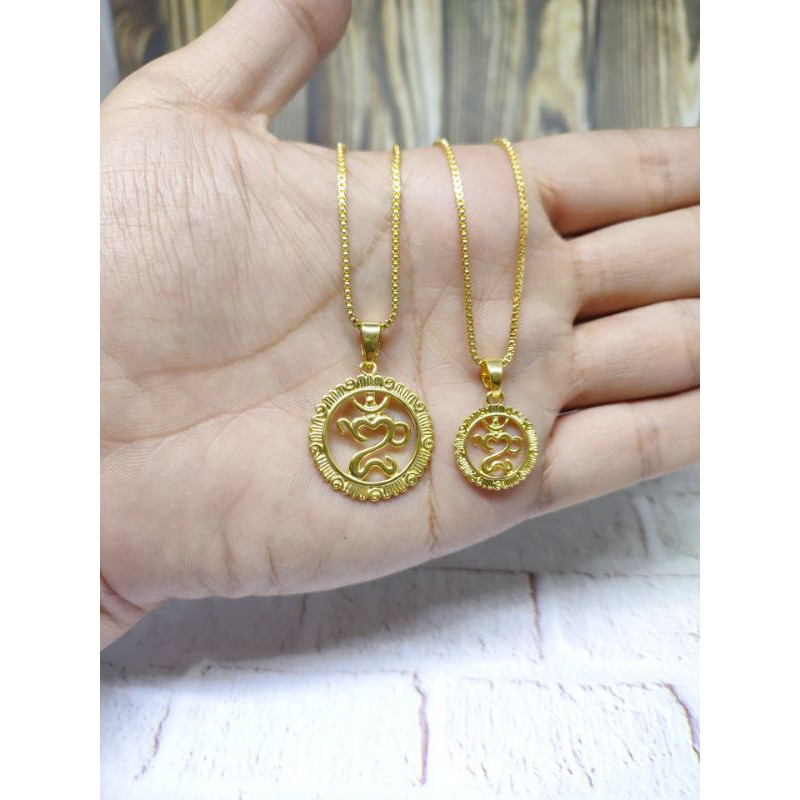 kalung omkara xuping lapis emas 24karat