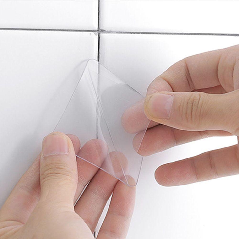 Nanas 10Pcs Stiker Dua Sisi Bantalan Gel Mobil Transparan Seamless Anti Slip Washable Gripping Pad