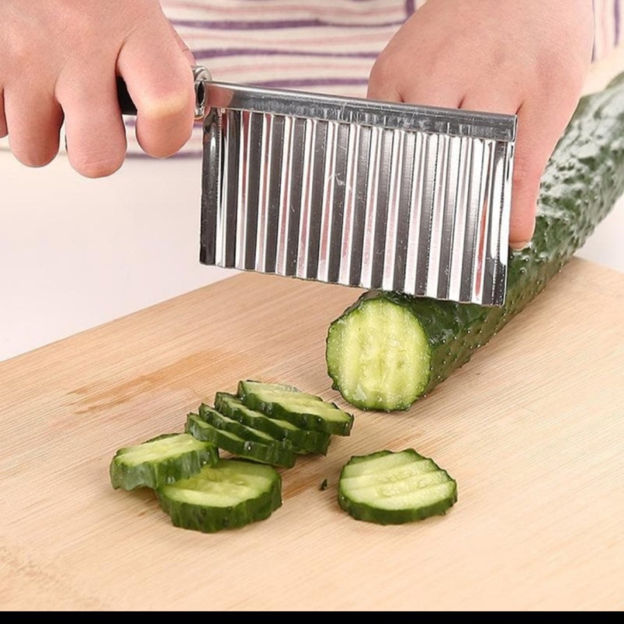 Pisau kentang ulir spiral potato slicer tornado gelombang dapur knife