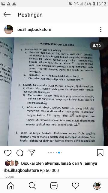 Raja Nahwu terjemah jurumiyyah