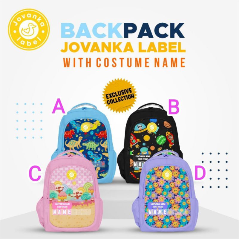 Tas Ransel Sekolah Anak Tas Karakter Dinosaurus Jovanka Label