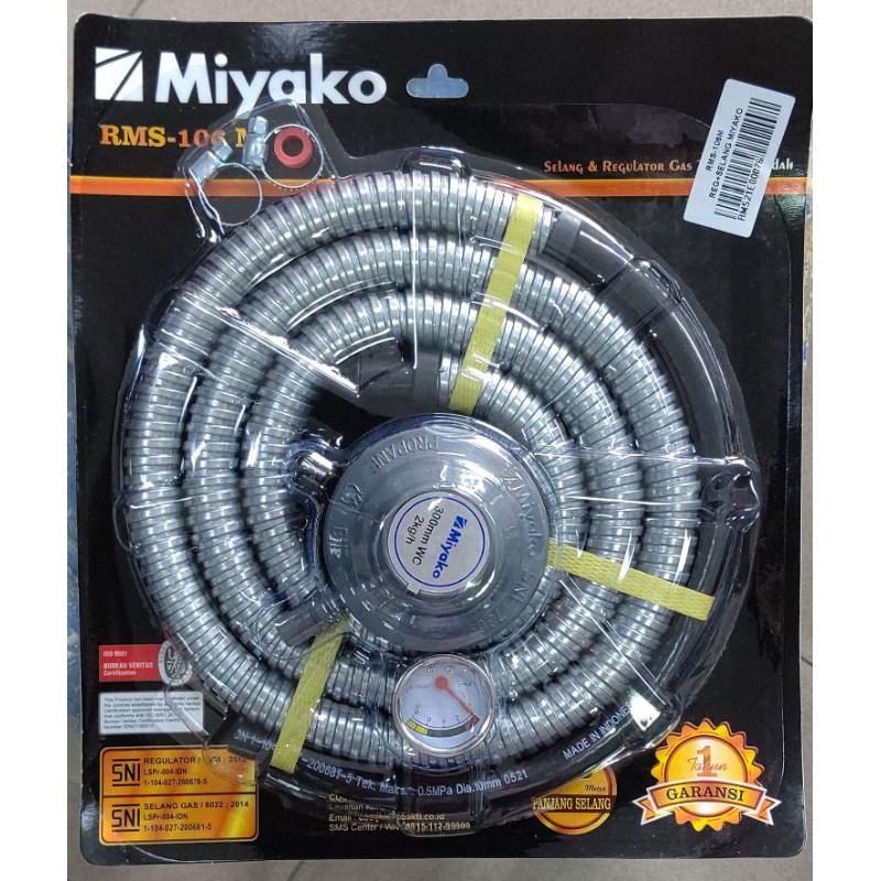 PROMO !!! Miyako Paket Selang Regulator Gas RMS-106M - Silver