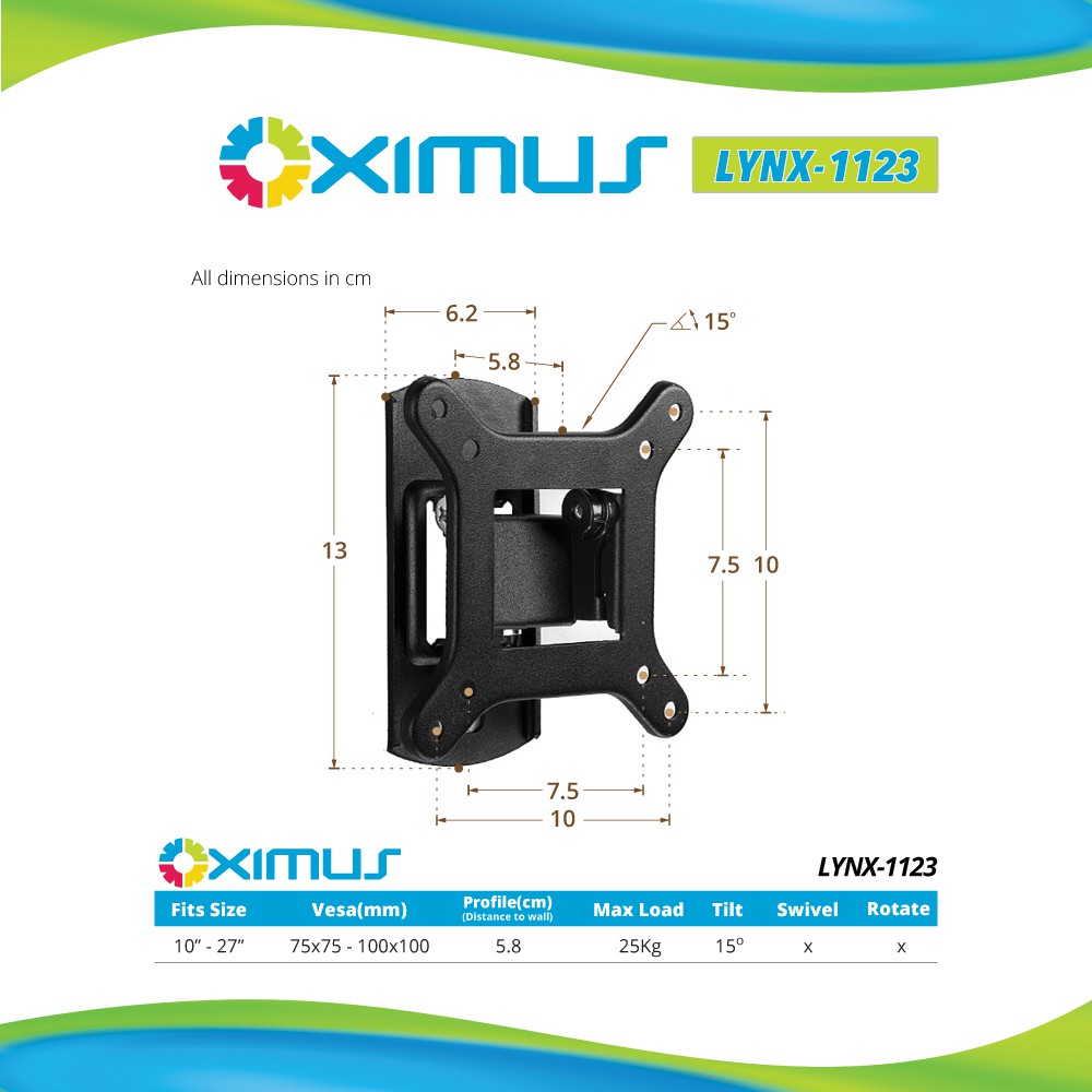 Bracket Tv LCD LED Breket TV Oximus Lynx 1123 16 19 20 22 24 27 inch