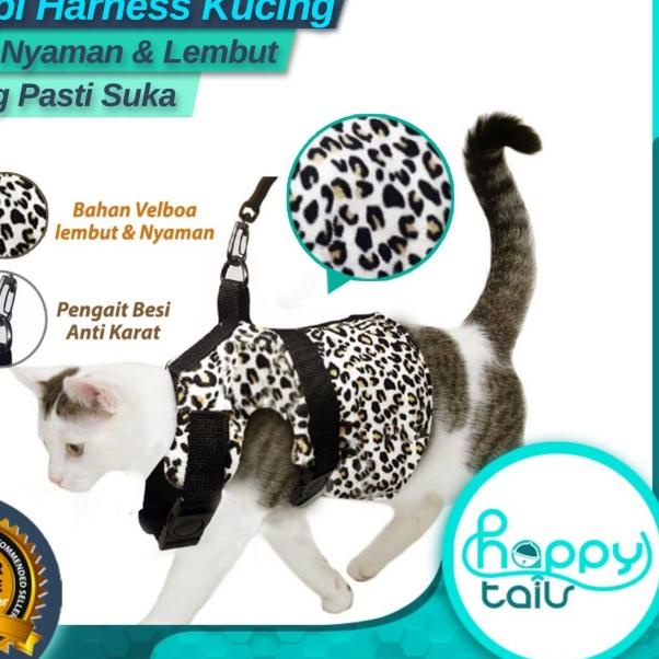 ♝ Tali Harness Kucing Musang Model Rompi Bahan berkualitas - M ✦