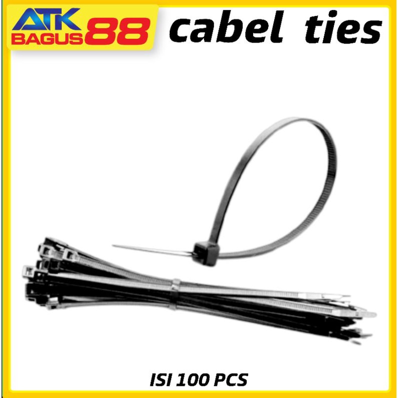 Cable ties/cable pengikat/kabel pengunci warna hitam