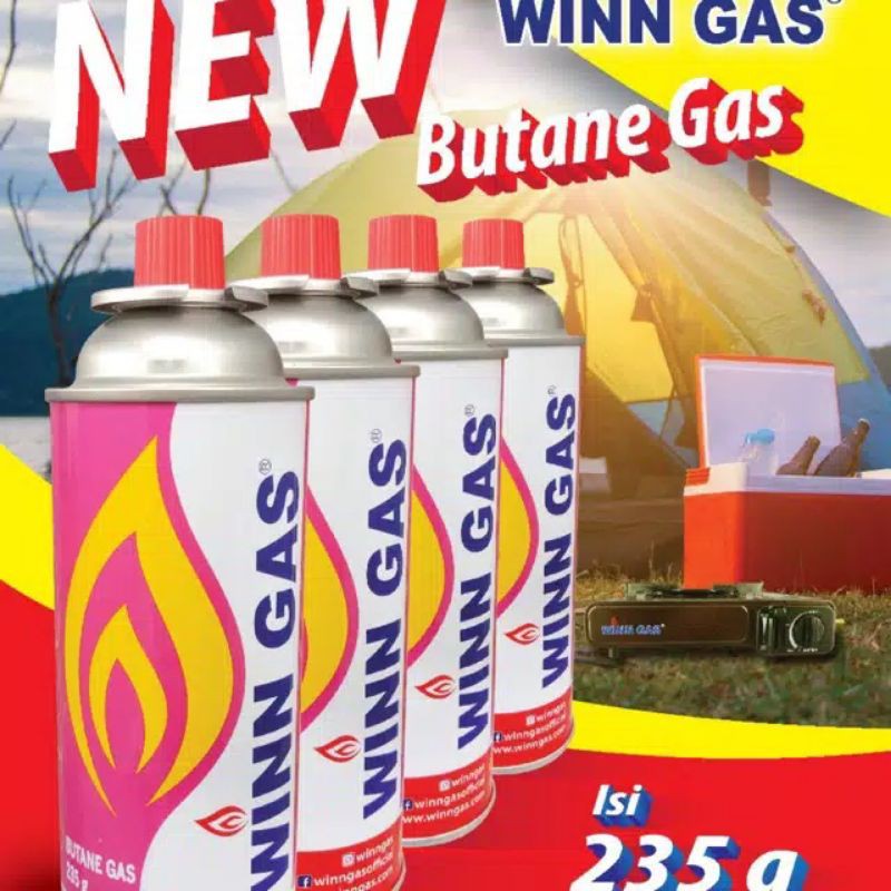 Winn Gas 235  gr , Win Gas  , Tabung Gas Kaleng  , Gas Winn