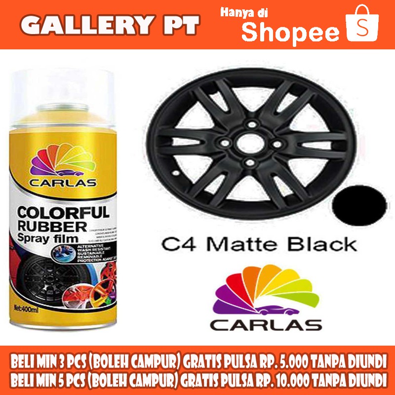 Carlas Rubber Spray Paint Coating - Matte Black