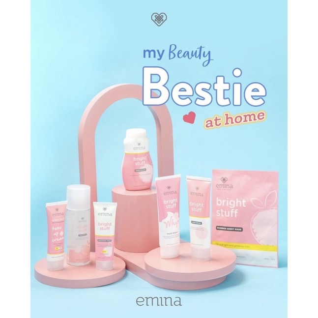 Emina BRIGHT STUFF SERIES Face wash // face serum // moisturizing cream