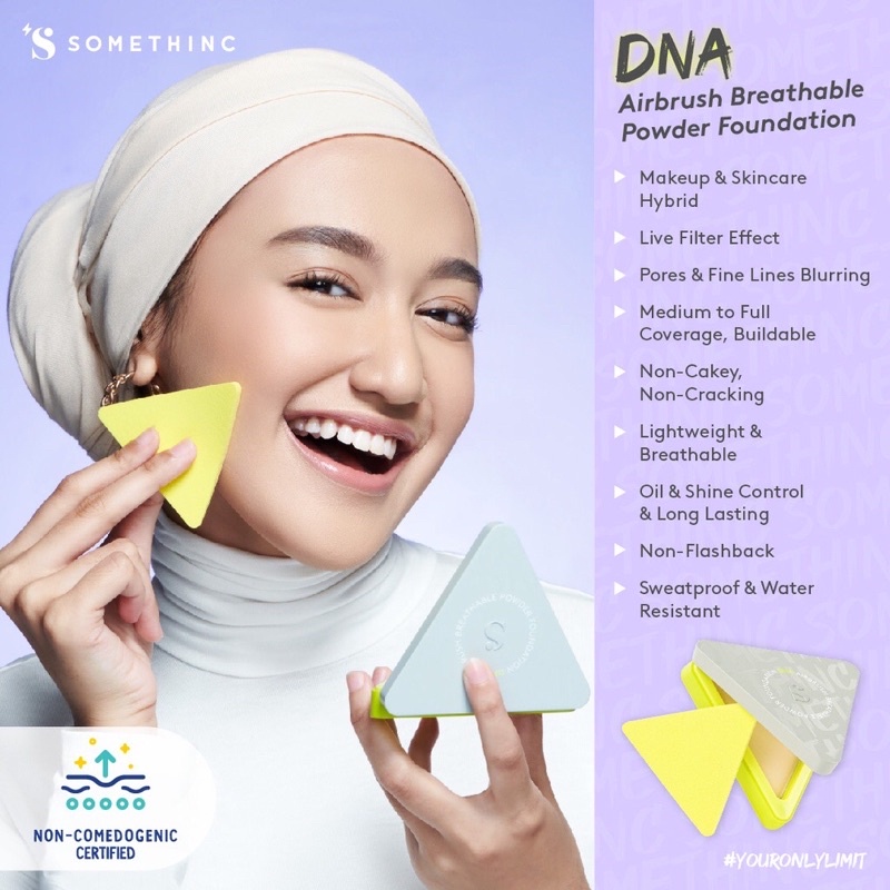 SOMETHINC DNA Airbrush Breathable Powder Foundation - Bedak Padat