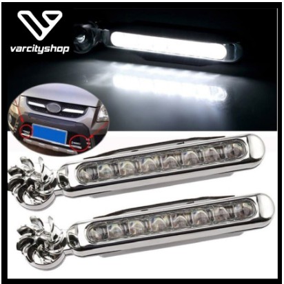 LAMPU LED KIPAS DRL MOBIL DRL MOTOR 8 TITIK UNIVERSAL FOG LED LAMP