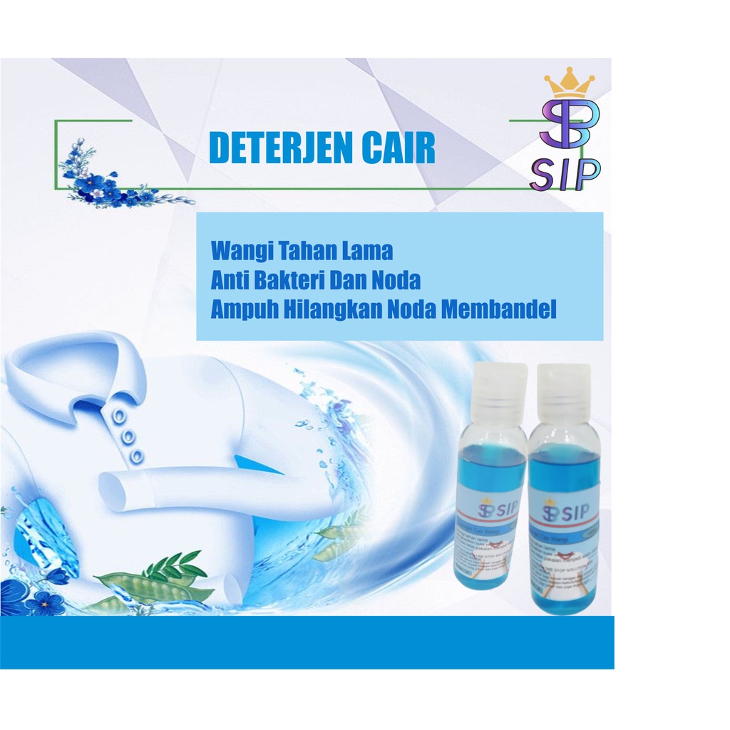 Deterjen Cair 100ml PREMIUM Detergent Laundry / Detergen Laundry Murah / Liquid Detergent / Deterjen Cair Laundry Harum Anti Bakteri