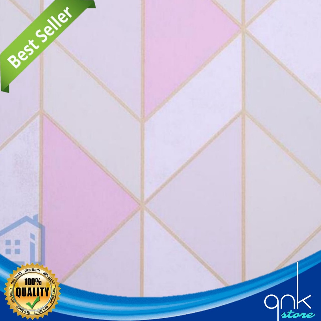 Wallpaper Dinding Motif 3D 45cm x 5m 3D Hexagonal Pink Wallpaper Sticker Wallstiker Wallpaper Sticke