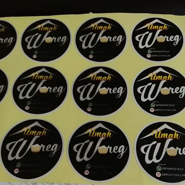  Jasa  Desain  dan Cetak Stiker  Label Makanan  Bulat Shopee 