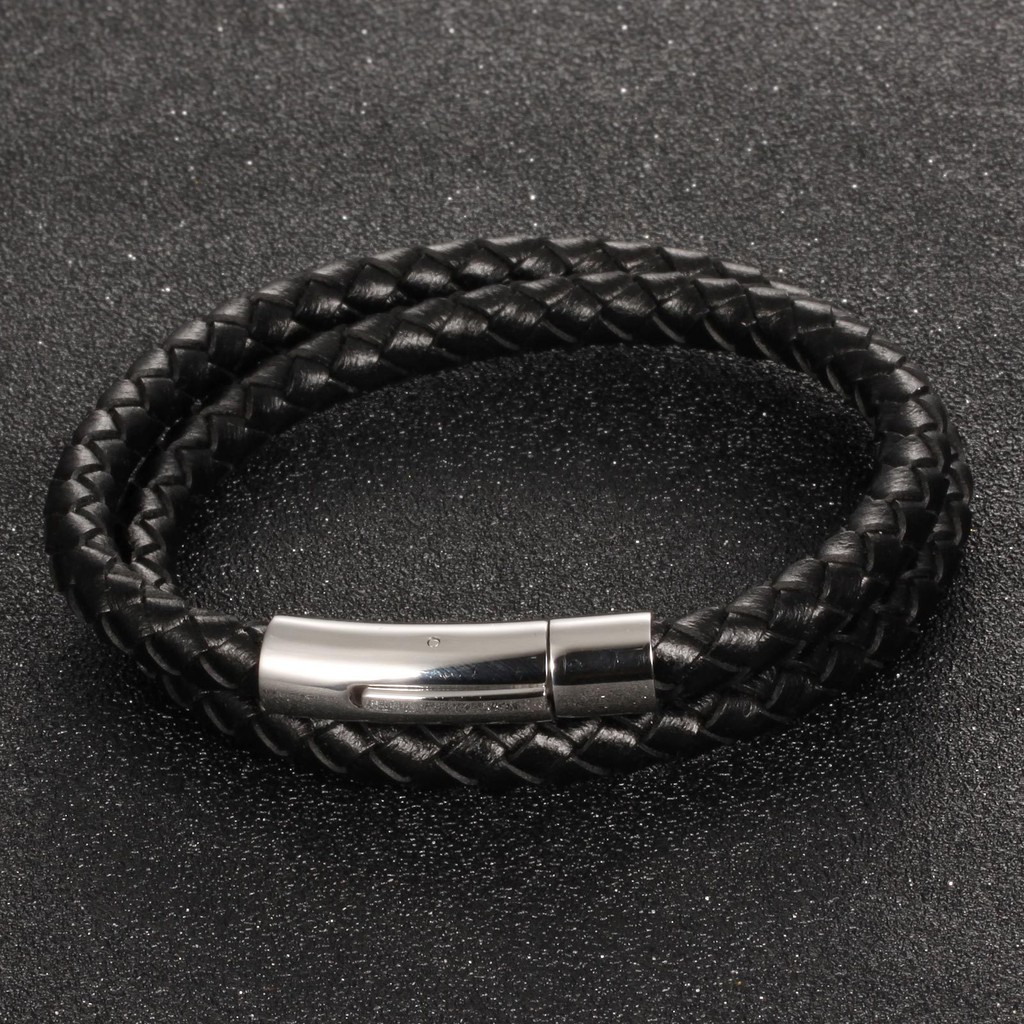 Gelang cowok / gelang pria / gelang kulit asli high quality genuine leather GP010 cocok hadiah ultah