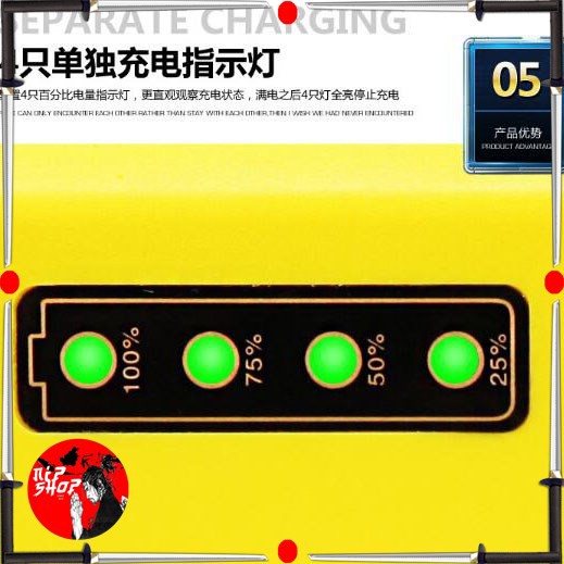 Charger Aki Motor 12V 2A with LED Indicator- Yellow