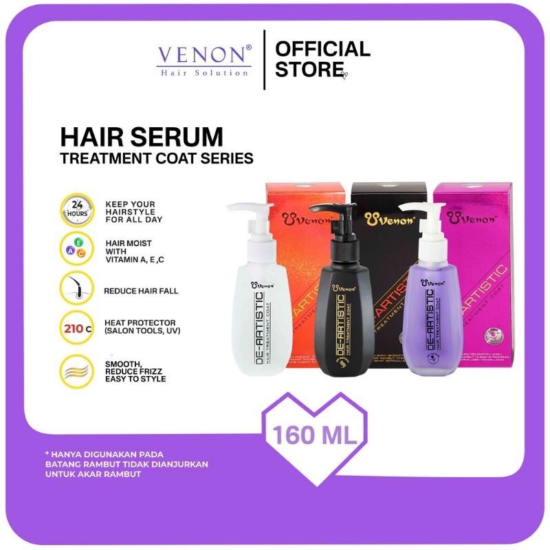 VENON DE-ARTISTIC HAIR SERUM TREATMENT COAT 160ML