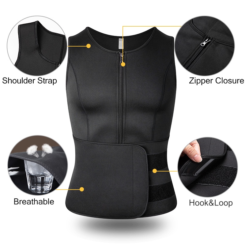 Korset Pembentuk Badan Pria /Shaper Waist Trainer Pria/Fat Burner Pria