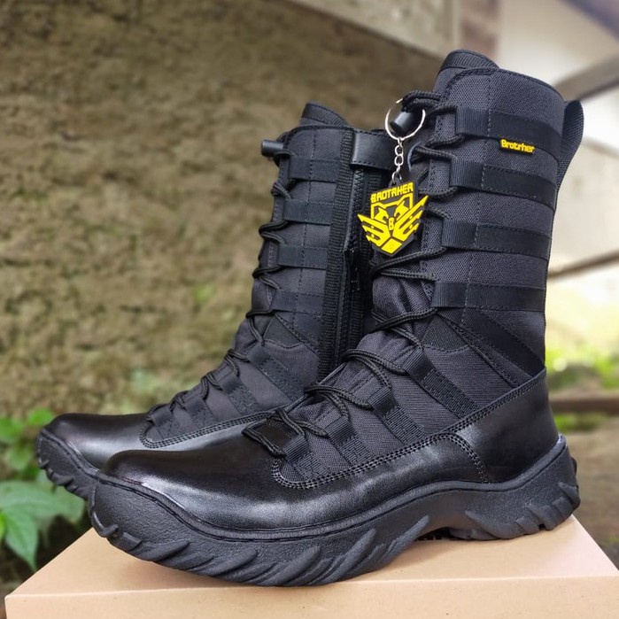 SEPATU PDL BROTRHER NINJA KOMANDO / WEBA KULIT SAPI ASLI SEPATU PDL DINAS TNI POLRI SECURITY SATPAM