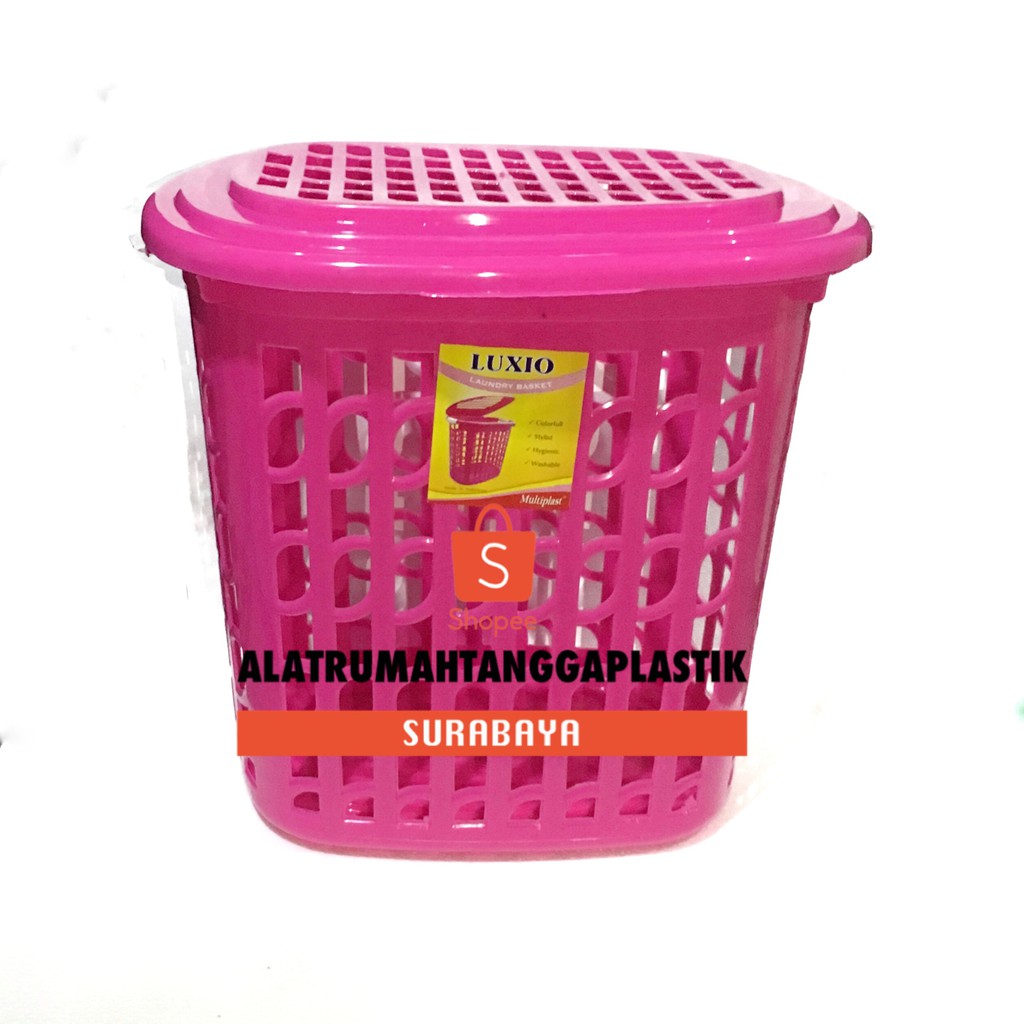 KHUSUS GOJEK/GRAB Keranjang Baju Luxio L / Keranjang Laundry Besar Multiplast / Keranjang Pakaian Ko