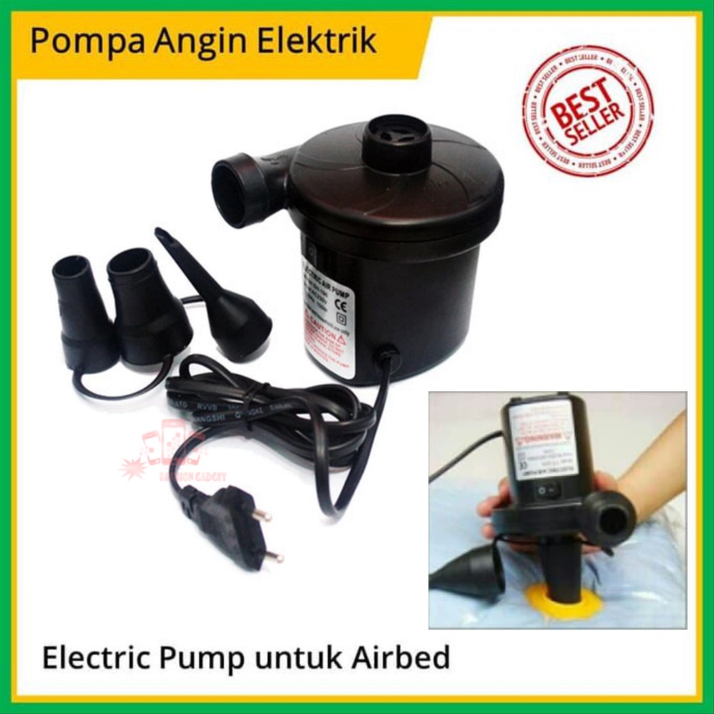 Pompa Angin Elektrik Dan Vacuum 2 in 1 Electric Air Pump Sofabed Airbed Premium Quality Pompa Angin Injak Kaki Manual Foot Air Pump / Alat Pompa Injak Kuning Bestway