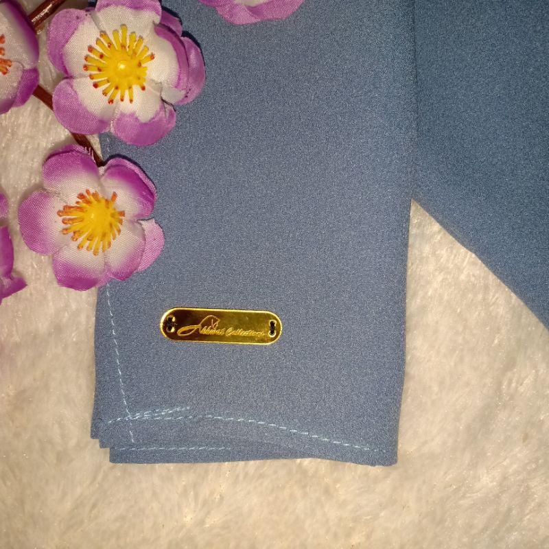 AKHWAT COLLECTIONS | PASHMINA DIAMOND CREPE ITALIANO 200X70 CM | FREE GIFT | JUMBO | PASHMINA VIRAL-Sky