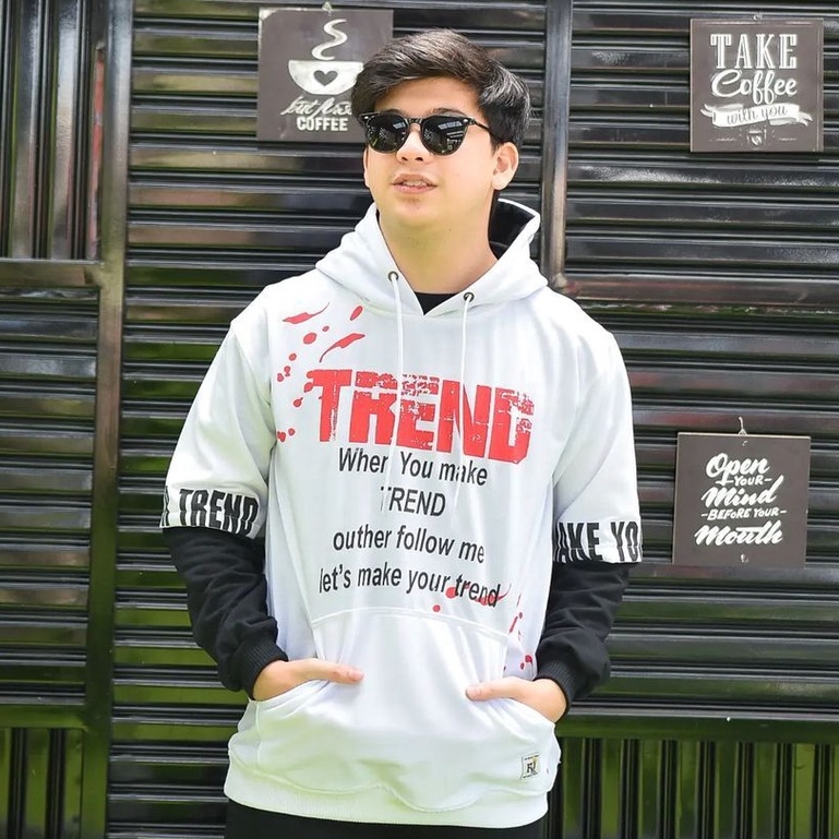 Hoodie Sweater Trendy Motif Trend Bahan Pleece Terbaru Gaya Korean Style