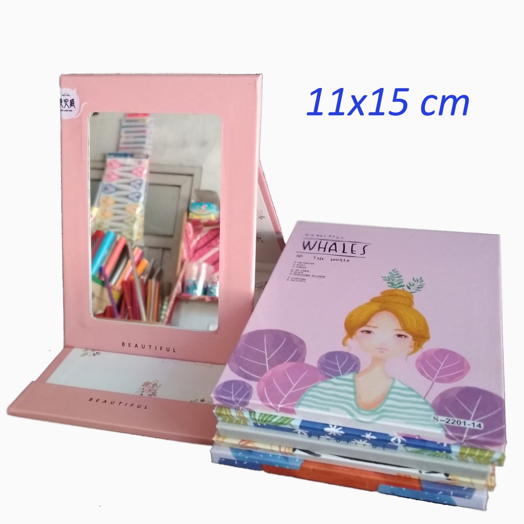 BRM023 Cermin Kecil Kaca Dandan Rias Karakter Kosmetik Mirror Lucu