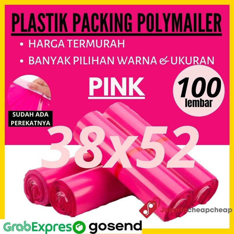 Plastik Packing Polymailer 38x52 Pink Amplop Packing Online Termurah