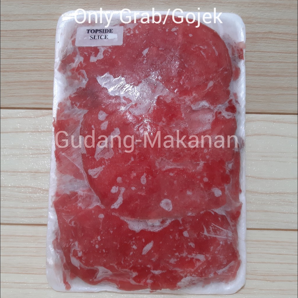 TOPSIDE SLICE BEEF 500 GRAM - SHABU, SUKIYAKI, BARBEQUE, YAKINIKU