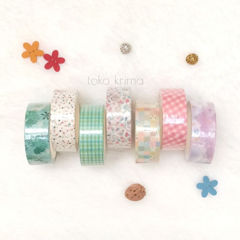 

Washi Tape Isolasi Warna Selotip Dekorasi Cantik Aneka Motif