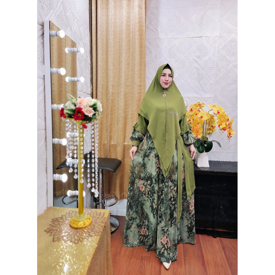 TERLARIS ORIGINAL GAMIS Naura  syar'i  Design by arsyakayla  / Material ~  Seruty baby doll print pr