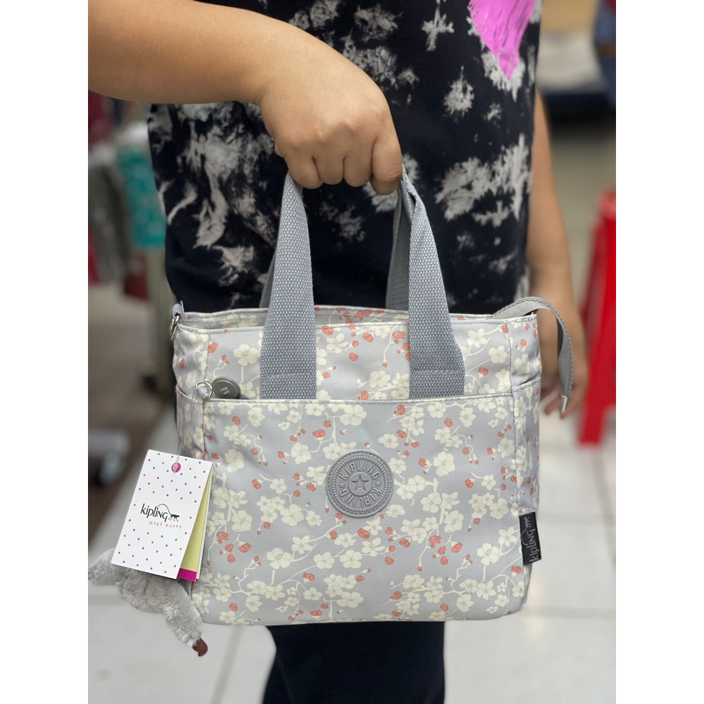 Tas selempang wanita import nylon 2in1 KP 9641 motif