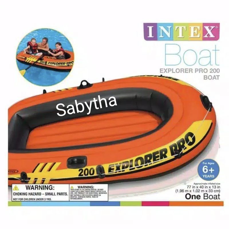 INTEX 58356 Perahu Karet Explorer Pro 200 Boat Only Play Series - Boat Karet