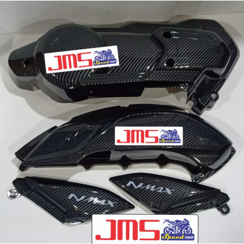 cover tutup carbon cvt dan filter hawa plus pijakan bodi kiri kanan yamaha nmax new 2020 pnp