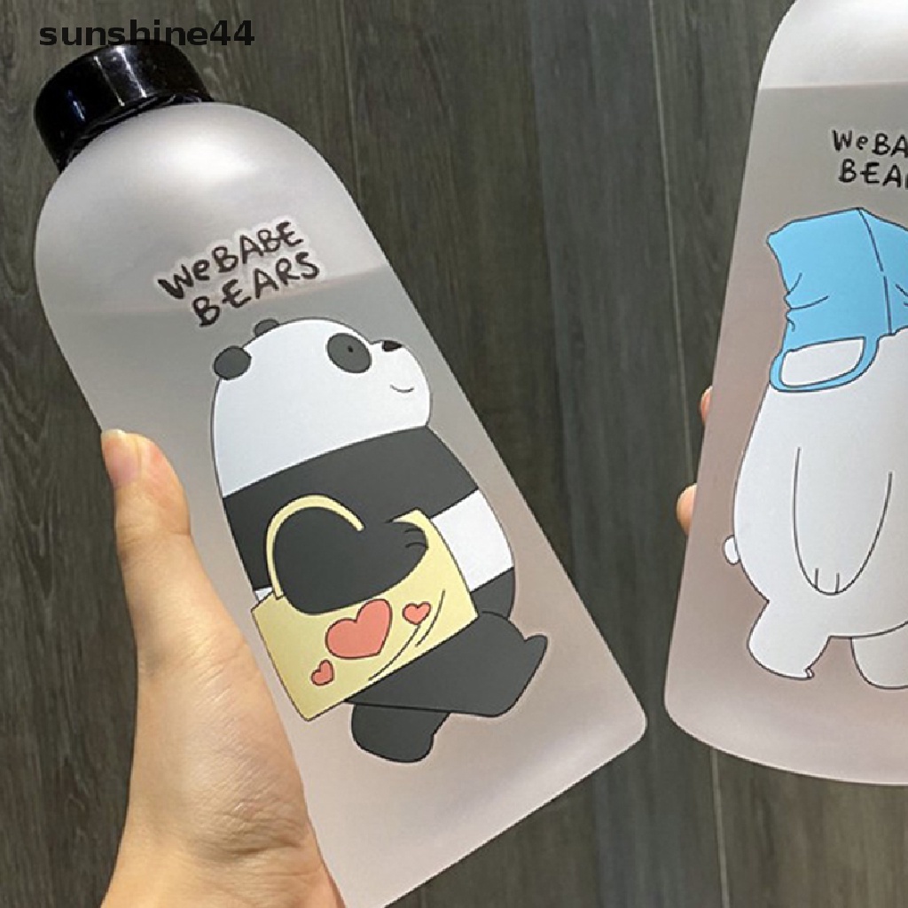 Sunshine Botol Minum 1000ml Transparan Anti Bocor Motif Panda