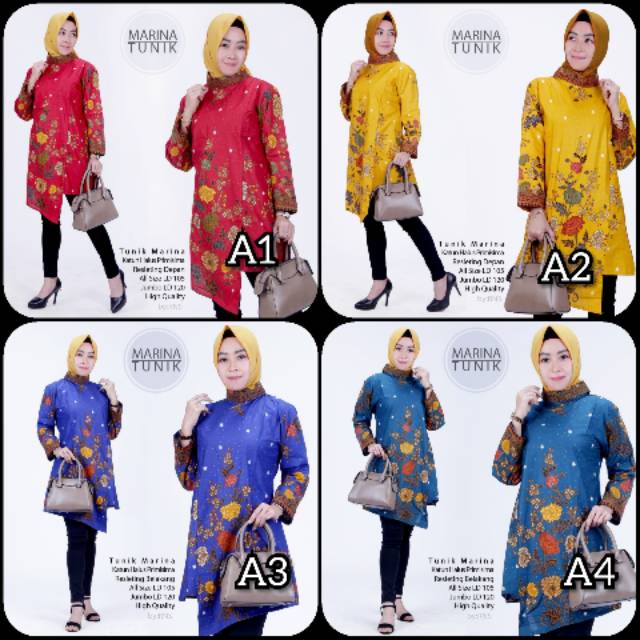 Paling Murah Atasan Batik Cewek Jumbo Kantor Tunik Batik Marina Jumbo VNz8NZipgrqXy