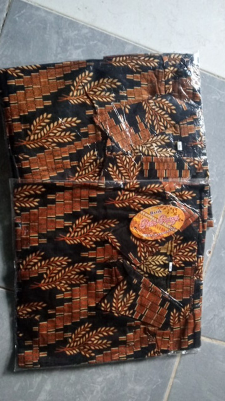 Couple Tunic V Serut Sogan Batik Klasik Formal Kerja Kantor Modern Casual Cp Sarimbit