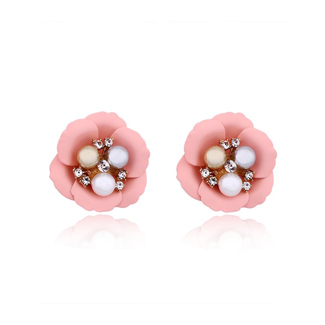 LRC Anting Tusuk Fashion Resin Flower Earrings F6396X