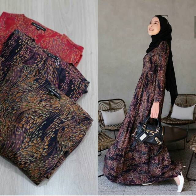 Amara Dress Kode Rain seri red by Gonegani (Size S)