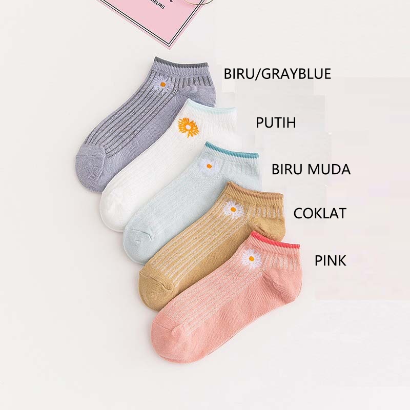 MURMURE.ID | KAOS KAKI POLOS CUACA ALA KOREA IMPORT DAISY ANKLE SOCK WANITA CS018 CS074 CS075-DAISY
