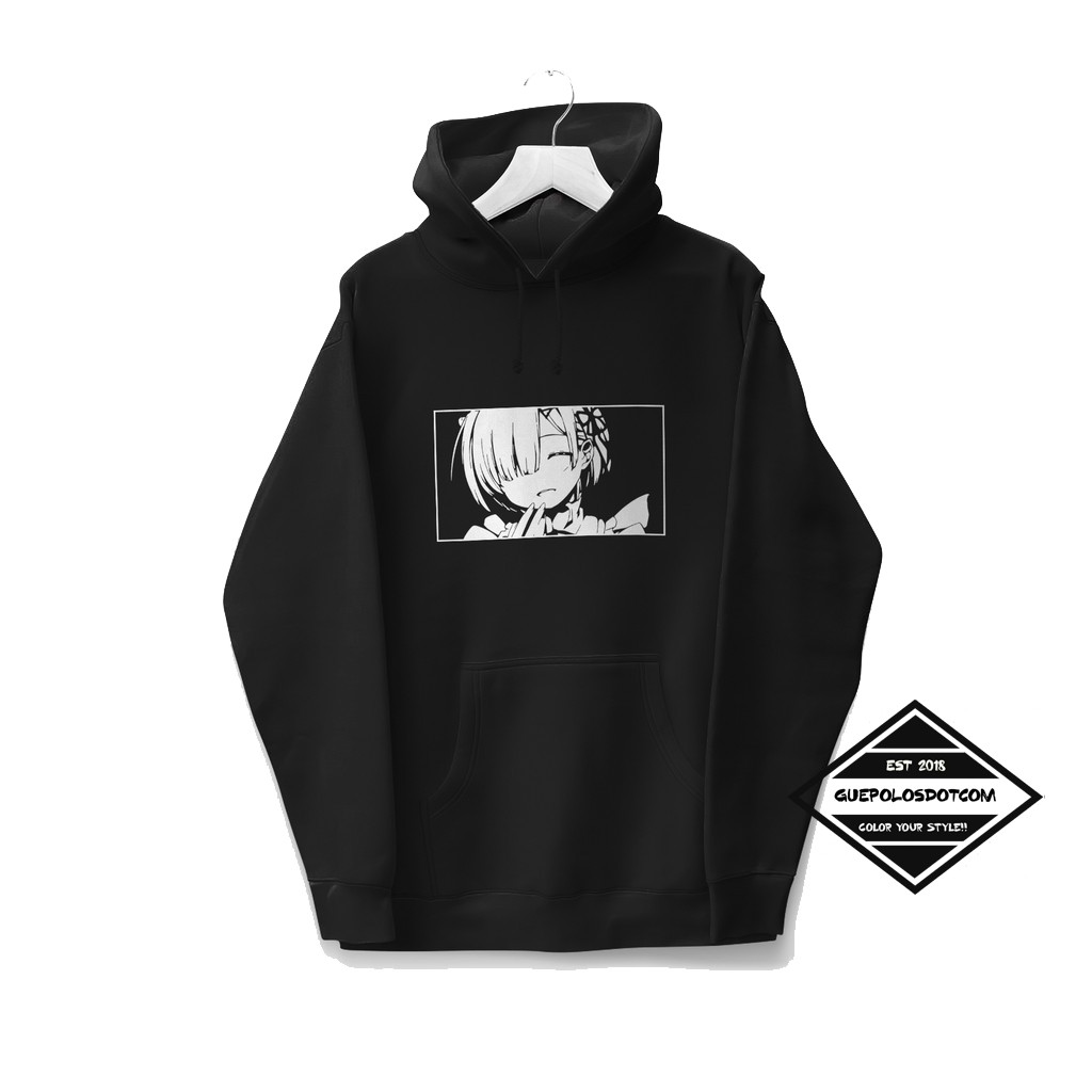 HOODIE REM RE ZERO RAM SUBARU EMILIA SATELLA MANGA ANIME ISEKAI QUARTET - Hoodie jepang