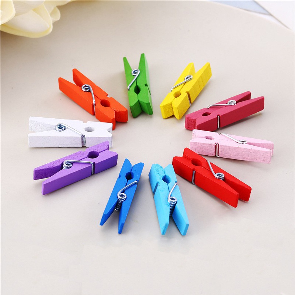 BRGUNIK Penjepit Kayu Wooden Clip Klip Jepitan Foto Lampu Tumblr Import Murah R037