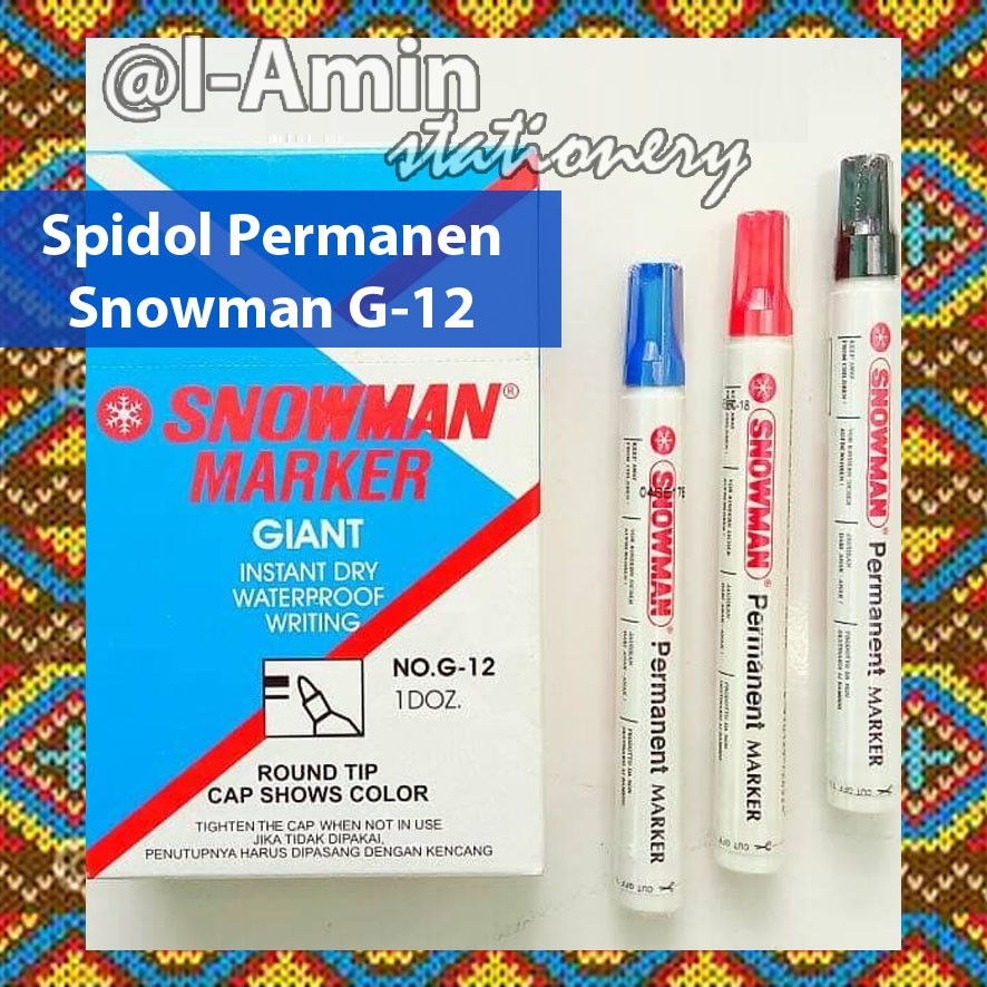 

Spidol Permanen / Permanent Marker "Snowman" G-12