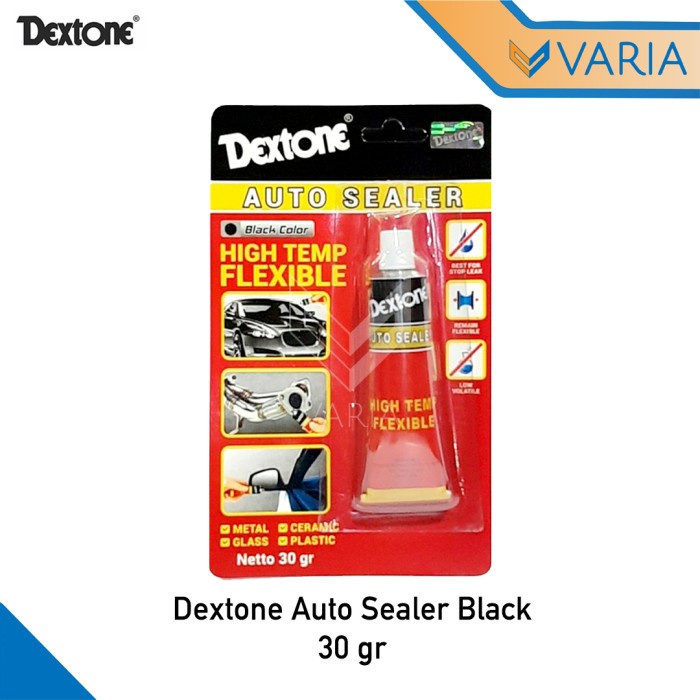 Dextone Auto Sealer Black 30 gr Lem Waterproof Hitam High Temp Sealant